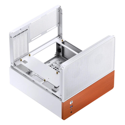 Корпус без блока питания/ Case JONSBO V12, Mini-Tower, TG, 2x120mm, 1xUSB-A 3.0 + 1xUSB-C 3.2, mATX, mITX White