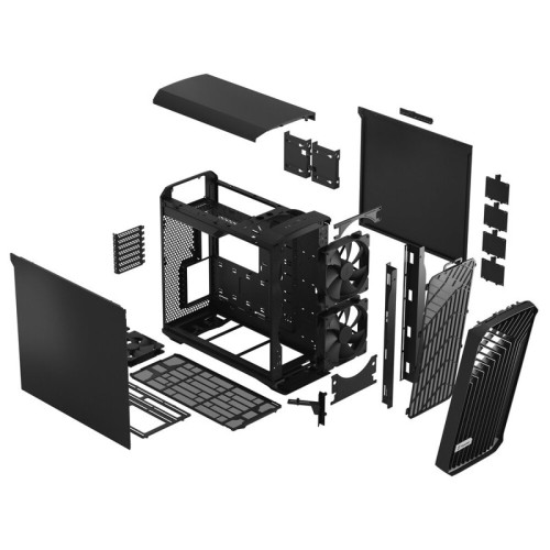 Корпус без блока питания/ Case Fractal Design Torrent Solid, Full-Tower, 2x180mm + 3x140mm, 2xUSB-A 3.0 + 1xUSB 3.2 Type-C E-ATX, SSI-CEB, SSI-EEB, ATX, mATX, mITX Black