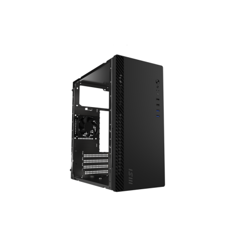 Корпус ПК без блока питания/ Case MSI PRO SHIELD M100P, Midi-Tower, 1x80mm, 2xUSB 3.2, 2xUSB 2.0, mATX, mITX Black