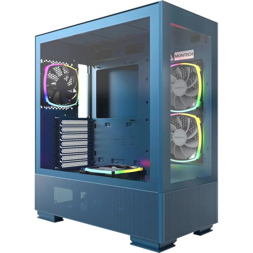 Корпус Montech Sky Two Morocco голубой ATX 3x140mm 2xUSB3.0 audio bott PSU [SKY TWO MOROCCO]