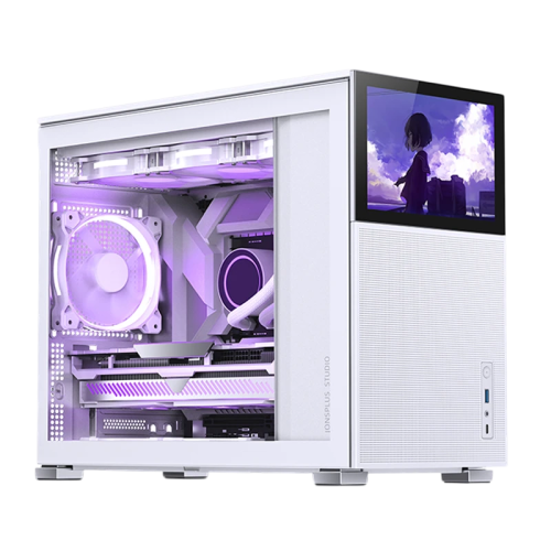 Корпус без блока питания/ Case JONSBO D31 MESH SCREEN, Mini-Tower, TG, no fans, 1xUSB-A 3.0 + 1xUSB-C 3.2, mATX, mDTX, mITX White