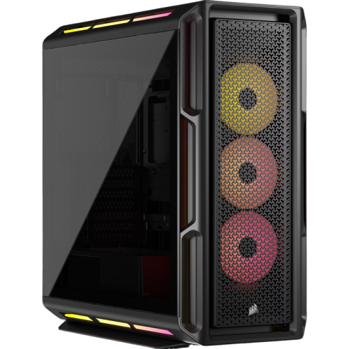 Корпус без блока питания/ Case Corsair iCUE LINK 5000T LX RGB, Midi-Tower, TG, 3x120mm RGB, 4xUSB-A 3.2, 1xUSB 3.2 Type-C, E-ATX, ATX, mATX, mITX Black