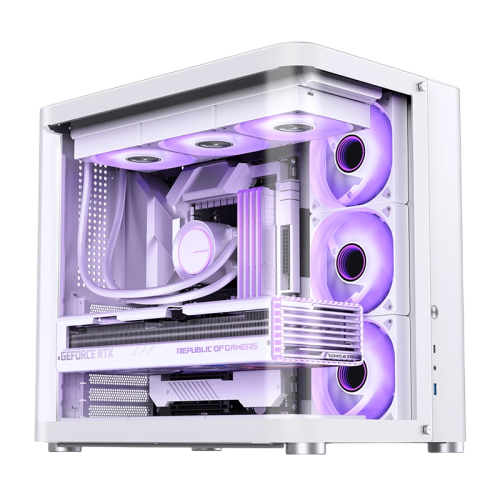 Корпус без блока питания/ Case JONSBO TK-2, Midi-Tower, TG, no fans, 1xUSB-A 3.2 + 1xUSB-C 3.2, ATX, mATX, mITX White