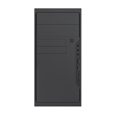 Корпус без блока питания/ Case Foxline FL-733R, mATX, 2x5.25EXT, 2x3.5EXT, 5x3.5INT, 2xUSB2.0, 2xUSB-C (19pin), HDA, w/o FAN, w/o PSU, no pwr cord