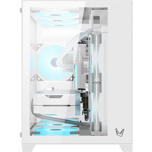 Корпус Formula Crystal Z5 TG белый mATX 11x120mm 2xUSB2.0 1xUSB3.0 audio bott PSU [CRYSTAL Z5]