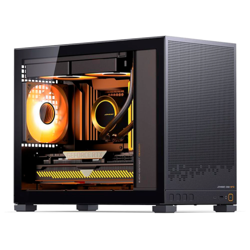 Корпус без блока питания/ Jonsbo D32 STD BLACK, Mini-Tower, no fans, mATX, mITX, 1xUSB3.2 Gen1 Type-A, 1xUSB3.2 Gen 2 Type-C, 1xAUDIO, 1xMIC