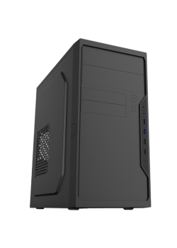 Корпус с блоком питания 450Вт./ Foxline FL-733R-FZ450R-U32C-PH mATX case, black, w/PSU 450W 12cm, w/2xUSB2.0, w/2xUSB3.0, w/1xType-C (USB2.0), w/2xcombo audio, w/pwr cord, w/o FAN