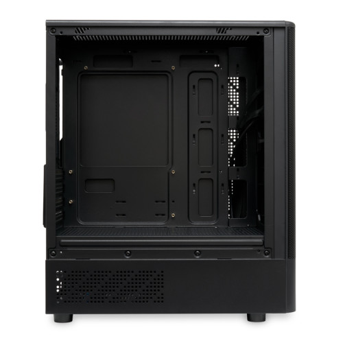 Корпус без блока питания/ Case HSPD M332, Mesh Mini-tower, Black, TG, 0.4 SPCC, no fans, mATX, mITX, 160/285/170mm, 1x2.5