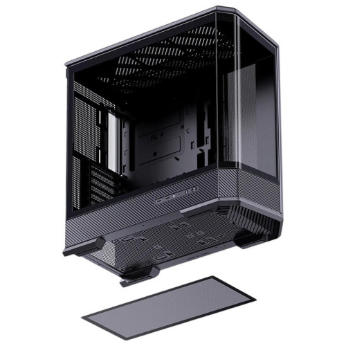 Корпус без блока питания/ Case JONSBO D400, Midi-Tower, TG, no fan, 2xUSB-A 3.0 + 1xUSB-C 3.2, ATX, mATX, mITX Black
