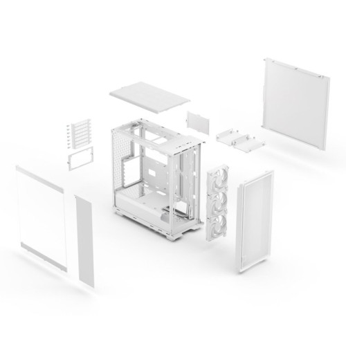 Корпус ПК без блока питания/ Case Fractal Design Epoch TG Clear Tint, Midi-Tower, 3x120mm, 2xUSB-A 3.2 + 1xUSB 3.2 Type-C ATX, mATX, mITX, White