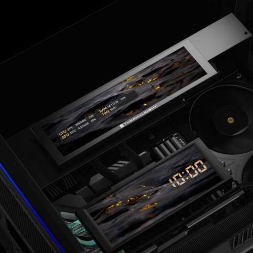 Корпус без блока питания/ Case Thermalright A70 Vision, Midi-Tower, TG, LCD, ARGB, no fans, 2xUSB-A 3.0, 1xUSB Type-C, ATX, mATX, mITX Black