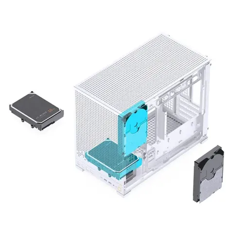 Корпус без блока питания/ Case JONSBO D32 PRO, Mini-Tower, TG, no fan, 2xUSB-A 3.2 + 1xUSB-C 3.2, mATX, mDTX, mITX White