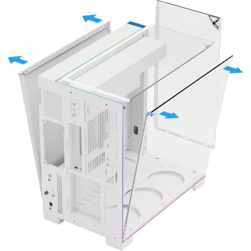 Корпус без блока питания/ Case Thermalright A70 Vision, Midi-Tower, TG, LCD, ARGB, no fans, 2xUSB-A 3.0, 1xUSB Type-C, ATX, mATX, mITX White
