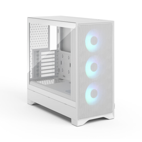 Корпус ПК без блока питания/ Case Fractal Design Pop 2 Air TG RGB, Midi-Tower, 3x120mm, 1xUSB-C + 1xUSB-A 3.2 ATX, mATX, mITX White