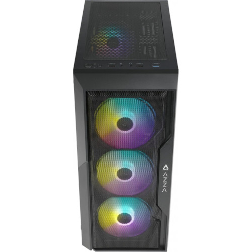 Корпус Azza Fighter черный ATX 4x120mm 2x140mm 2xUSB2.0 1xUSB3.0 audio bott PSU [CSAZ-290 FIGHTER]