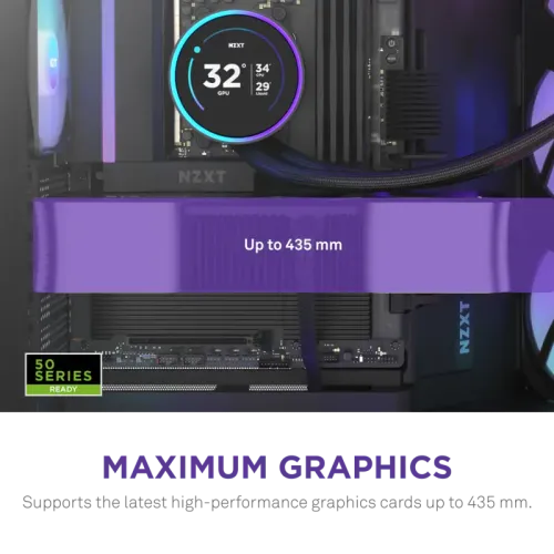 Корпус без блока питания/ Case NZXT H9 Flow RGB (2025), Midi-Tower, TG, 3x140mm RGB + 1x120mm, 2xUSB-A 3.2 + 1xUSB-C 3.2, E-ATX, ATX, mATX, mITX Black