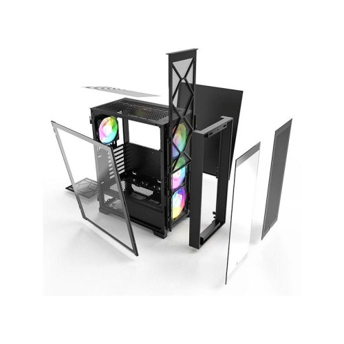 Корпус Montech Air 1000 Premium черный ATX 1x120mm 3x140mm 1xUSB2.0 2xUSB3.0 audio bott PSU [AIR 1000 PREMIUM BLACK]