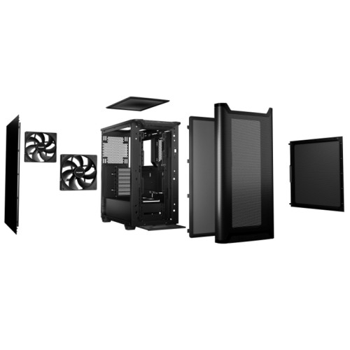Корпус ПК без блока питания/ Case be quiet! PURE BASE 501 Airflow, Midi-Tower, 2x140mm, 2xUSB-A 3.2, 1xUSB 3.2 Type-C, ATX, mATX, mITX Black Корпус ПК без блока питания/ Case be quiet! PURE BASE 501 Airflow, Midi-Tower, 2x140mm, 2xUSB-A 3.2, 1xUSB 3.2 Type-C, ATX, mATX, mITX Black