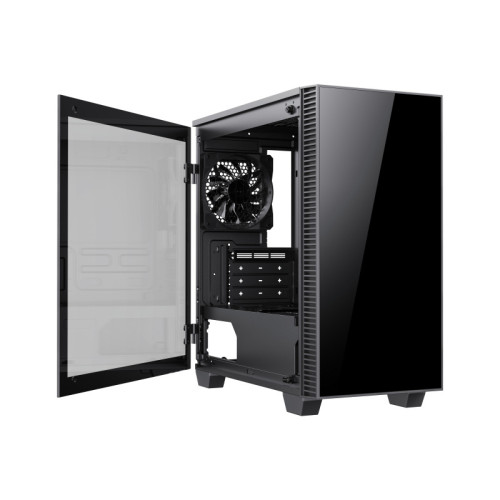 Компьютерный корпус, без блока питания mATX/ Gamemax Mini Abyss mATX case, black, w/o PSU, w/2xUSB3.0, w/1x12cm ARGB rear fan (FN-12Rainbow-M)
