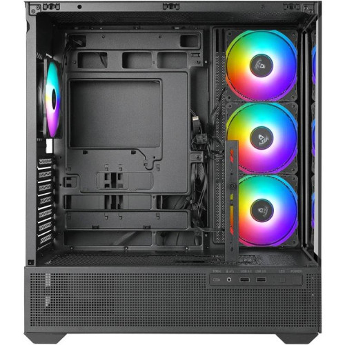 Корпус Azza TIARA черный без БП ATX 4x120mm 2xUSB3.0 1xUSB3.1 audio bott PSU