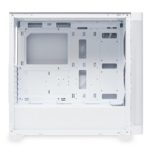 Корпус без блока питания/ Case HSPD M740, Mesh Mid Tower, White, TG, 0.6 SPCC, no fans, E-ATX, ATX, mATX, mITX, 170/400/200mm, 4x2.5