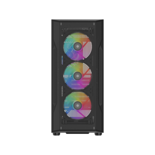 Корпус ПК без блока питания/ Case SAMA S40 Black, Midi-Tower, TG, 4x120mm ARGB, 2xUSB 3.0 + 1xUSB 3.1 Type-C, ATX, mATX, mITX Black