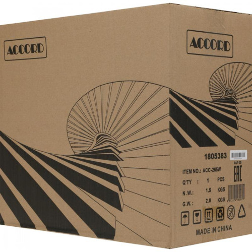 Корпус Accord ACC-265W белый mATX 1x80mm 2x120mm 2xUSB2.0 1xUSB3.0 audio [ACC-265W]