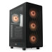 Корпус без блока питания/ HSPD M510, Mesh Mid Tower, Black, TG, 0.5 SPCC, 4x120mm ARGB ATX, mATX, mITX 180/280/160mm 1x2.5