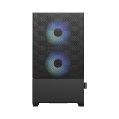 Корпус ПК без блока питания/ Case Fractal Design Pop Mini Air RGB TG Clear Tint, Mini-Tower, 3x120mm RGB, 2xUSB-A 3.2 mATX, mITX Black