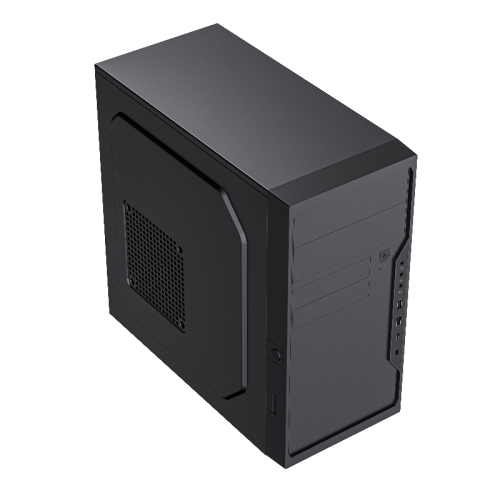 Корпус без блока питания/ Case Foxline FL-733R, mATX, 2x5.25EXT, 2x3.5EXT, 5x3.5INT, 2xUSB2.0, 2xUSB-C (19pin), HDA, w/o FAN, w/o PSU, no pwr cord