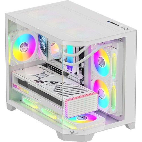 Корпус Formula Crystal Z6M Floe белый без БП mATX 4x120mm 2xUSB3.0 audio bott PSU