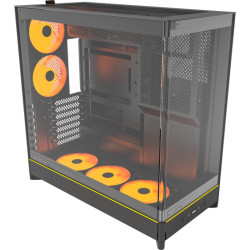 Корпус Montech HS02 PRO черный без БП ATX 4x140mm 2xUSB3.0 audio bott PSU