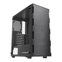 Корпус без блока питания/ Case HSPD M550, Mesh Mid Tower, Black, TG, 0.45 SPCC, no fans ATX, mATX, mITX 165/340/200mm 2x2.5