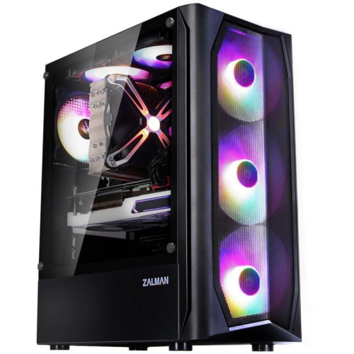 Корпус Zalman N4 REV.1 черный ATX 5x120mm 2x180mm 2xUSB2.0 1xUSB3.0 audio bott PSU [N4 REV.1 BLACK]