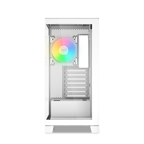 Корпус ПК без блока питания/ Case SAMA V50 White, Midi-Tower, TG, 4x120mm ARGB, 2xUSB 3.0 + 1xUSB 3.1 Type-C, ATX, mATX, mITX White