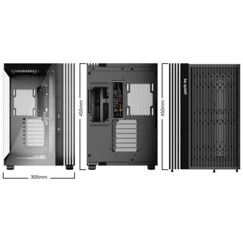 Корпус ПК без блока питания/ Case be quiet! LIGHT BASE 600 DX, Midi-Tower, TG, no fan, 2xUSB-A 3.2, 1xUSB 3.2 Type-C, ATX, mATX, mITX Black