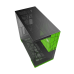 Корпус ПК без блока питания/ Case Geometric Future Model 5 NV Style, Midi-Tower, TG, no fans, 2xUSB-A 3.0, 1xUSB 3.2 Type-C, E-ATX, ATX, mATX, mITX Black/Green