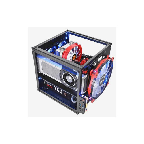 Корпус Thermaltake Core V1 черный miniITX 2x80mm 1x120mm 1x140mm 2xUSB3.0 audio bott PSU [CA-1B8-00S]
