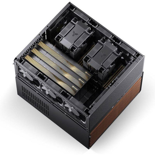 Корпус без блока питания/ Jonsbo N5 black, Mini-Tower, 3x120mm, ATX, E-ATX, mATX, mITX, XL-ATX, 1xUSB3.2 Gen2 Type-C, 1xUSB3.0, 1xAUDIO, Wood panel Корпус без блока питания/ Jonsbo N5 black, Mini-Tower, 3x120mm, ATX, E-ATX, mATX, mITX, XL-ATX, 1xUSB3.2 Gen2 Type-C, 1xUSB3.0, 1xAUDIO, Wood panel