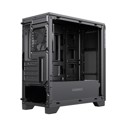 Компьютерный корпус, без блока питания mATX/ Gamemax M63 mATX case, black, w/o PSU, w/2xUSB3.0 +HD-Audio, w/1x12mm Blue LED fan (GMX-RF12B)