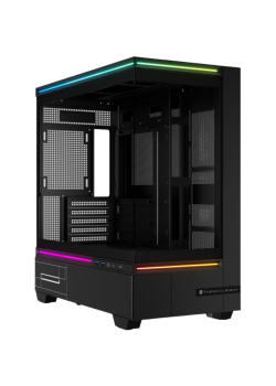 Корпус без блока питания/ Case Thermalright M10 Vision, Mini-Tower, TG, LCD, ARGB, no fans, 2xUSB-A 3.0, 1xUSB Type-C, mATX, mITX Black