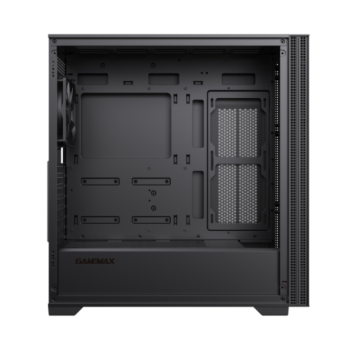 Компьютерный корпус E-ATX, без блока питания/ Gamemax Quest E-ATX case, black, w/o psu, w/1xUSB3.0+2xUSB2.0+1xTYpe-C Gen2, Combo Audio, w/1x12cm Black Fan (FN-12WFBK)