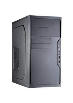 Корпус с блоком питания 500Вт./ Case Foxline FL-733 mATX case, black, w/PSU 500W 12cm, 1xPCIe(6+2pin), w/2xUSB2.0, w/pwr cord, w/o FAN