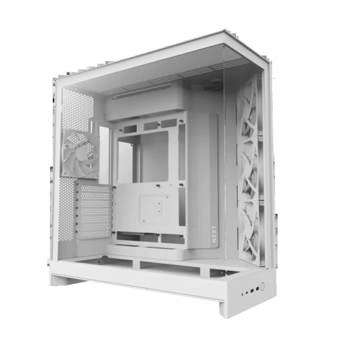 Корпус без блока питания/ Case NZXT H9 Flow (2025), Midi-Tower, TG, 3x140mm + 1x120mm, 2xUSB-A 3.2 + 1xUSB-C 3.2, E-ATX, ATX, mATX, mITX White