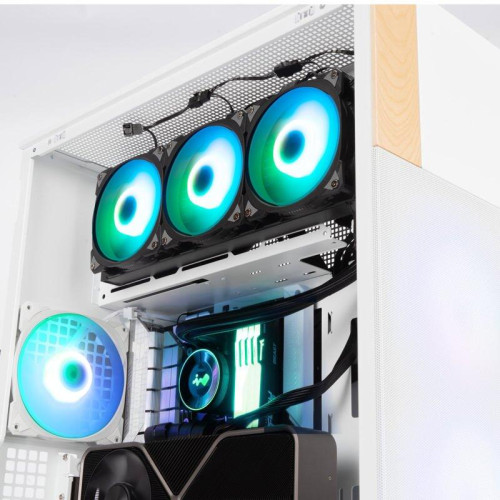 Корпус без блока питания/ Case InWin F5, Full-Tower, TG, 3x140mm ARGB, 2xUSB-A 3.0 + 1xUSB-C 3.2, E-ATX, ATX, mATX, mITX White