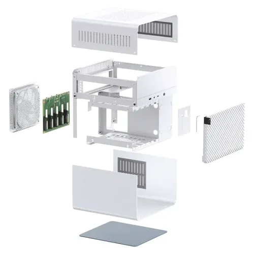 Корпус без блока питания/ Case JONSBO N2, Mini-Tower, 1x120mm, 1xUSB-A 3.0 + 1xUSB-C 3.2, SFX PSU Support, mITX White