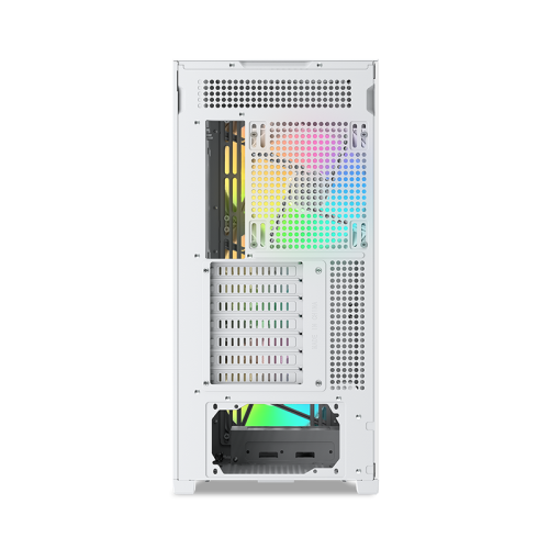 Корпус ПК без блока питания/ Case SAMA Z60 White, Midi-Tower, TG, 4x140mm ARGB, 2xUSB 3.0 + 1xUSB 3.1 Type-C, E-ATX, ATX, mATX, mITX White