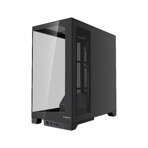 Корпус без блока питания/ Case HSPD F550, Mid Tower, Black, TG, 0.7 SPCC, no fans ATX, mATX, mITX 185/420/200mm 3x2.5
