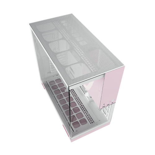 Корпус ПК без блока питания/ Case Geometric Future Model 5, Midi-Tower, TG, no fans, 2xUSB-A 3.0, 1xUSB 3.2 Type-C, E-ATX, ATX, mATX, mITX Pink