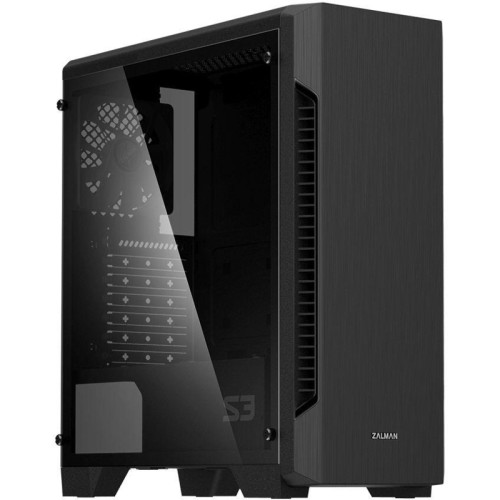 Корпус Zalman S3 TG черный ATX 5x120mm 2xUSB2.0 1xUSB3.0 audio bott PSU [S3 TG BLACK]